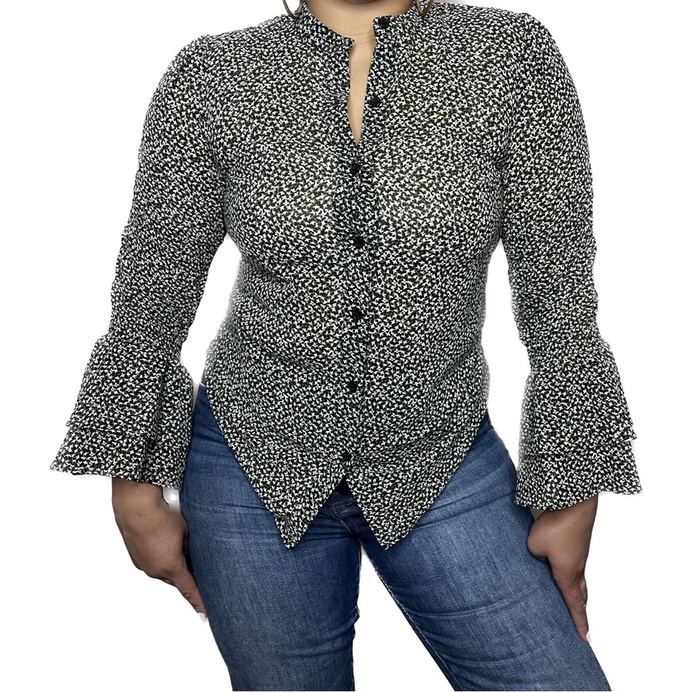 Floral Michael Kors Blouse with accompanying Black undershirt